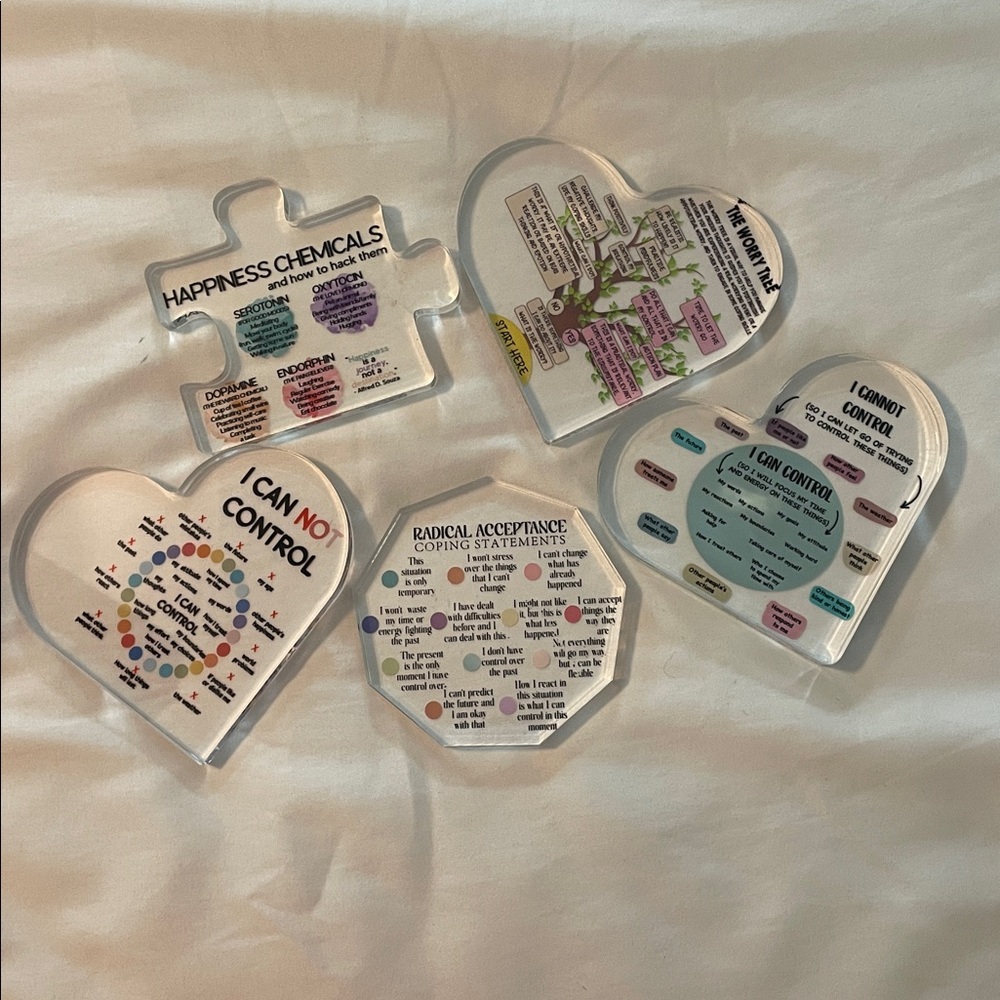 Acrylic Motivational Puzzle and Heart Set